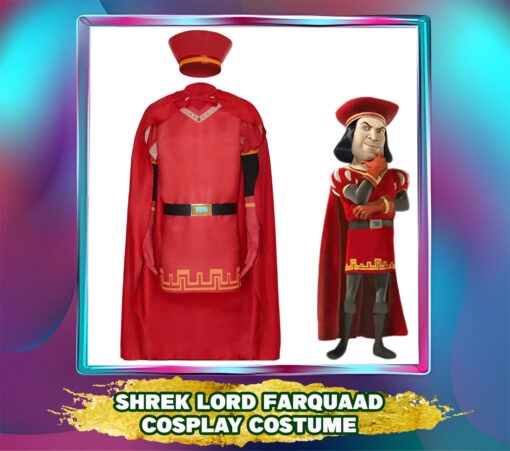 Shrek Lord Farquaad Cosplay Costume: Green Monster Cloak for Men